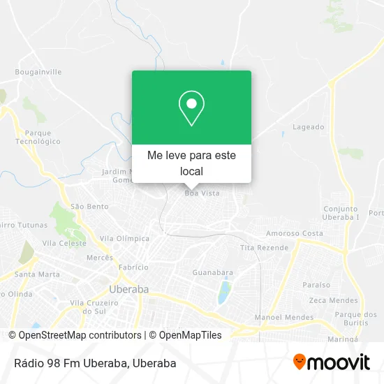Rádio 98 Fm Uberaba mapa