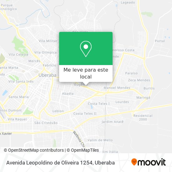 Avenida Leopoldino de Oliveira 1254 mapa