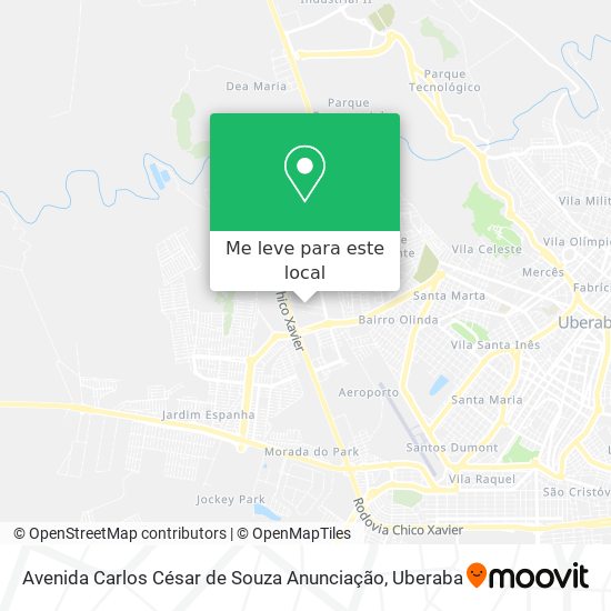 Avenida Carlos César de Souza Anunciação mapa