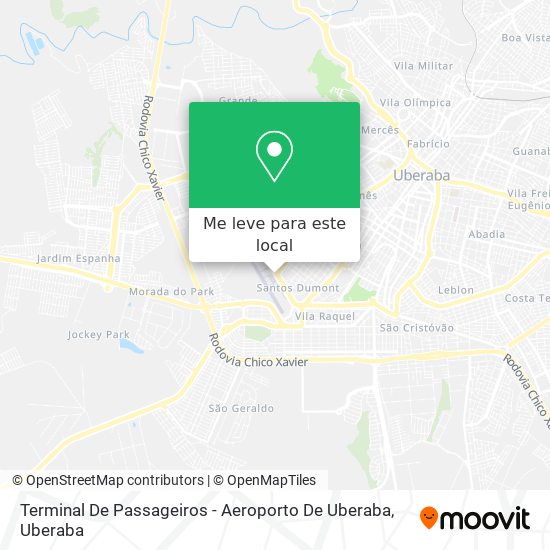Terminal De Passageiros - Aeroporto De Uberaba mapa