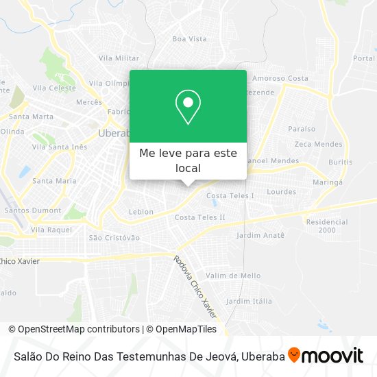 Salão Do Reino Das Testemunhas De Jeová mapa