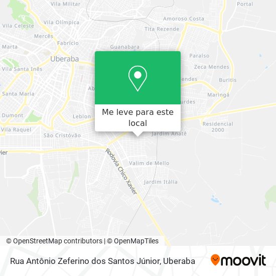 Rua Antônio Zeferino dos Santos Júnior mapa