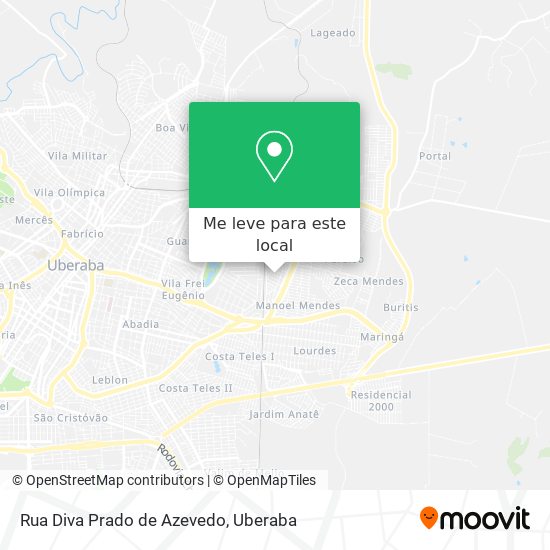 Rua Diva Prado de Azevedo mapa