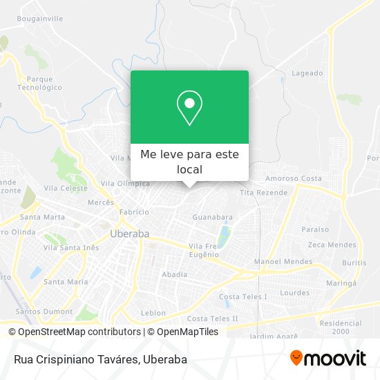 Rua Crispiniano Taváres mapa