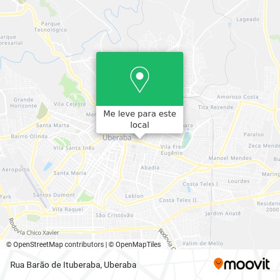 Rua Barão de Ituberaba mapa