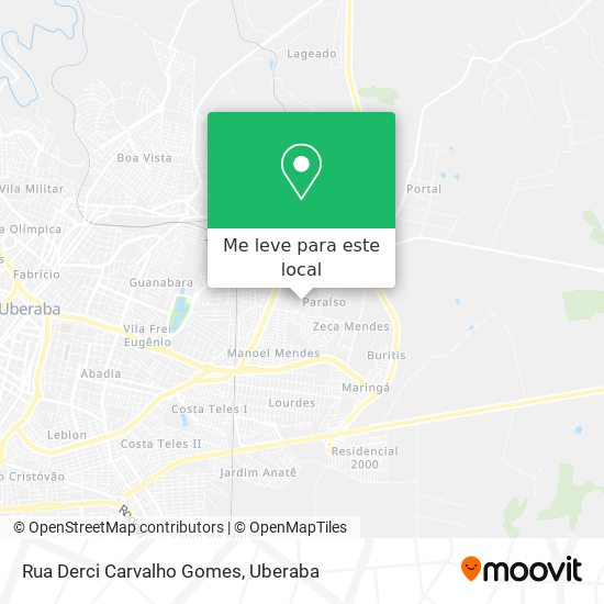 Rua Derci Carvalho Gomes mapa