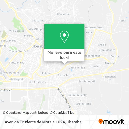 Avenida Prudente de Morais 1024 mapa