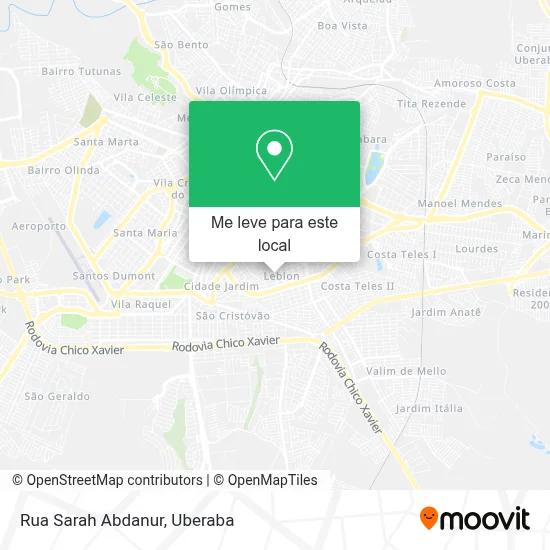 Rua Sarah Abdanur mapa