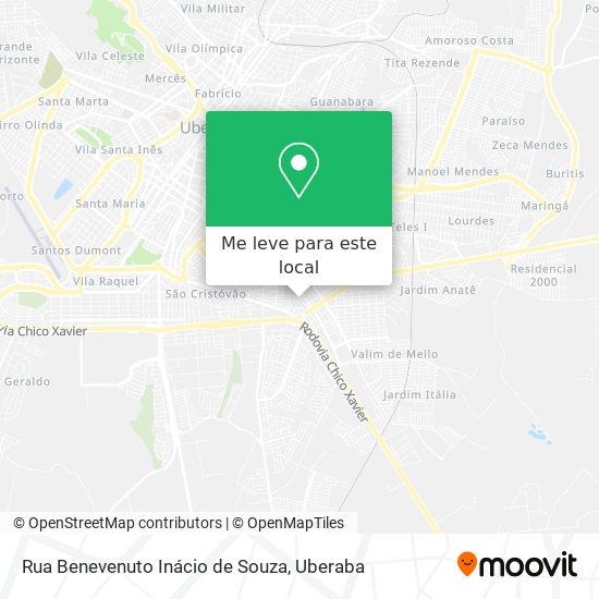 Rua Benevenuto Inácio de Souza mapa