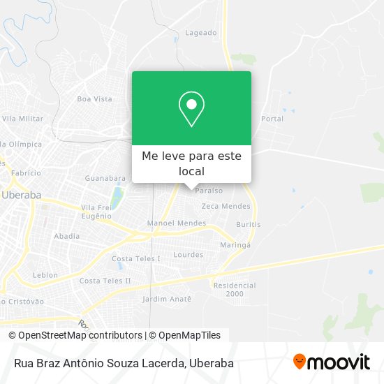 Rua Braz Antônio Souza Lacerda mapa