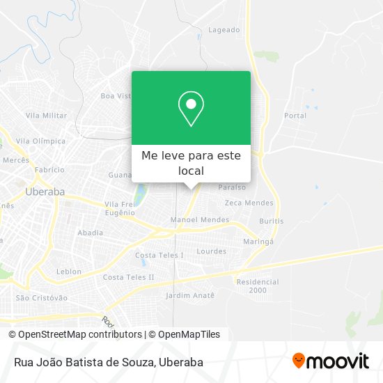 Rua João Batista de Souza mapa
