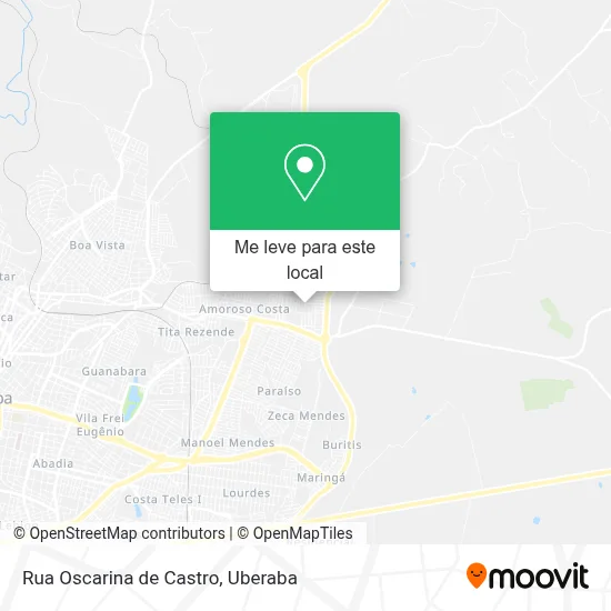 Rua Oscarina de Castro mapa