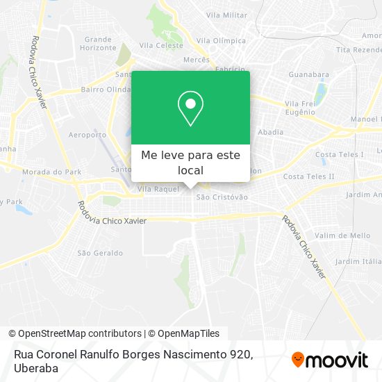 Rua Coronel Ranulfo Borges Nascimento 920 mapa