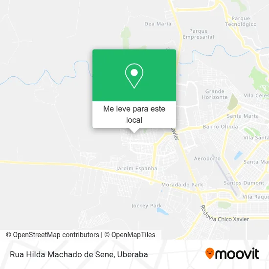 Rua Hilda Machado de Sene mapa