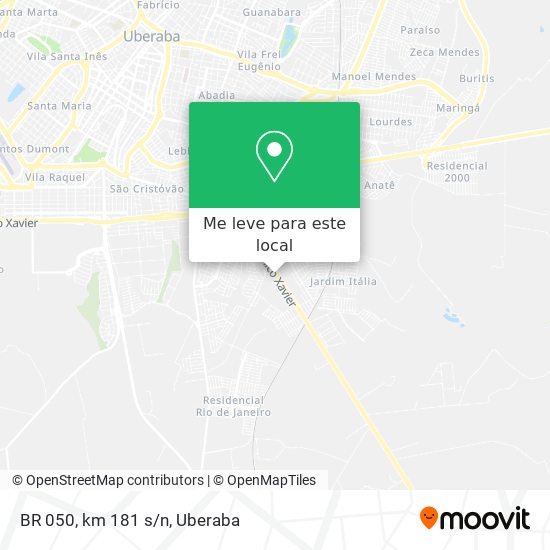 BR 050, km 181 s/n mapa
