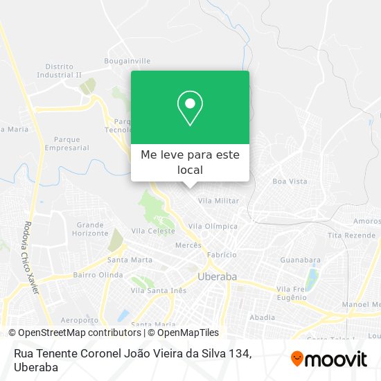 Rua Tenente Coronel João Vieira da Silva 134 mapa