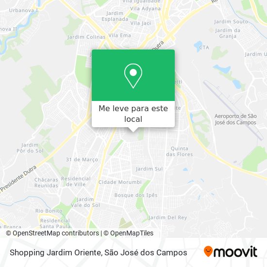 Shopping Jardim Oriente mapa