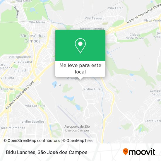 Bidu Lanches mapa