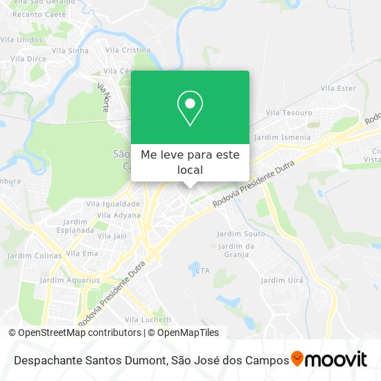 Despachante Santos Dumont mapa