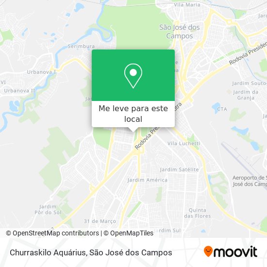Churraskilo Aquárius mapa
