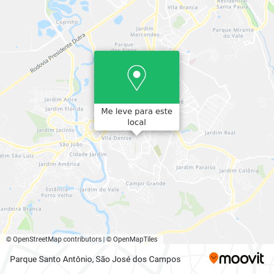 Parque Santo Antônio mapa