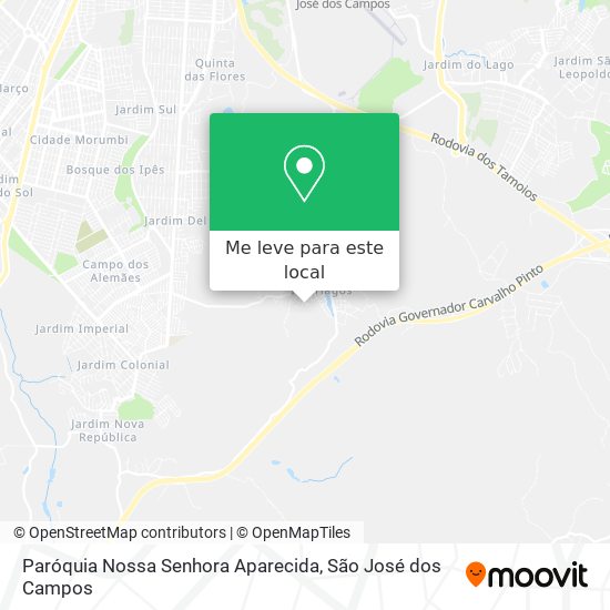 Paróquia Nossa Senhora Aparecida mapa