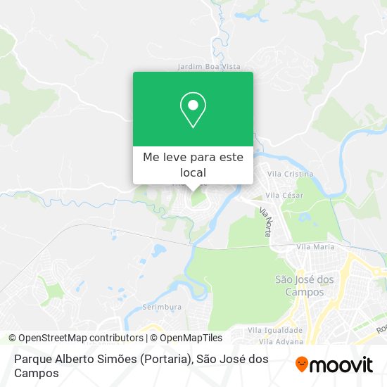 Parque Alberto Simões (Portaria) mapa
