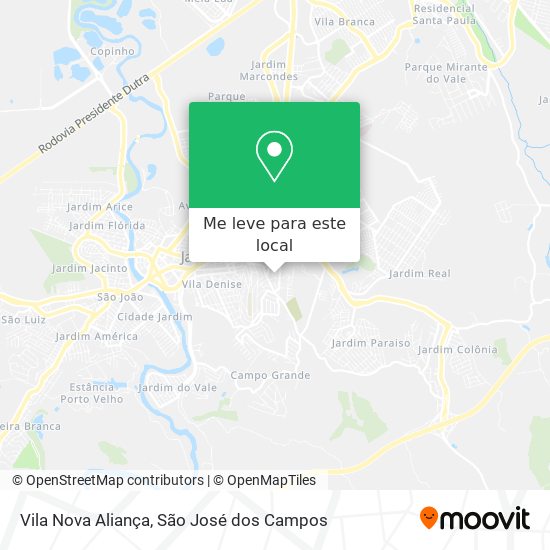 Vila Nova Aliança mapa