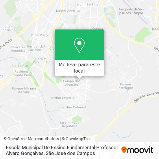 Escola Municipal De Ensino Fundamental Professor Álvaro Gonçalves mapa