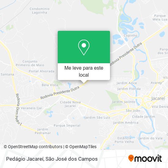 Pedágio Jacareí mapa