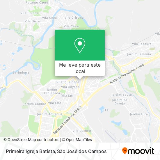 Primeira Igreja Batista mapa