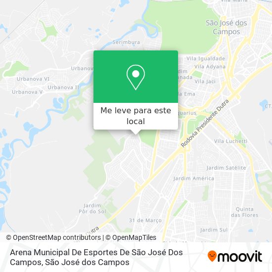 Arena Municipal De Esportes De São José Dos Campos mapa