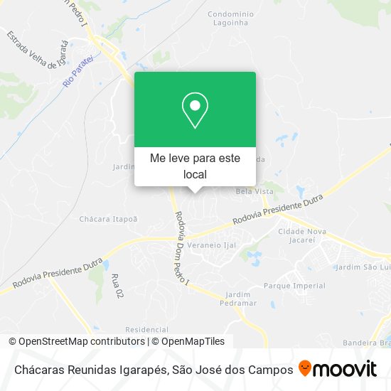 Chácaras Reunidas Igarapés mapa
