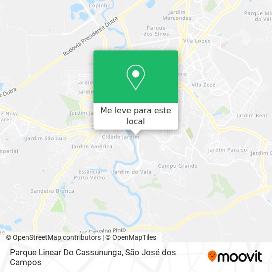 Parque Linear Do Cassununga mapa
