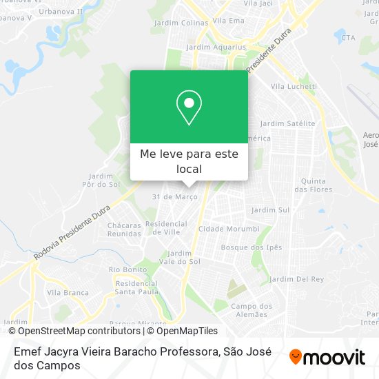 Emef Jacyra Vieira Baracho Professora mapa