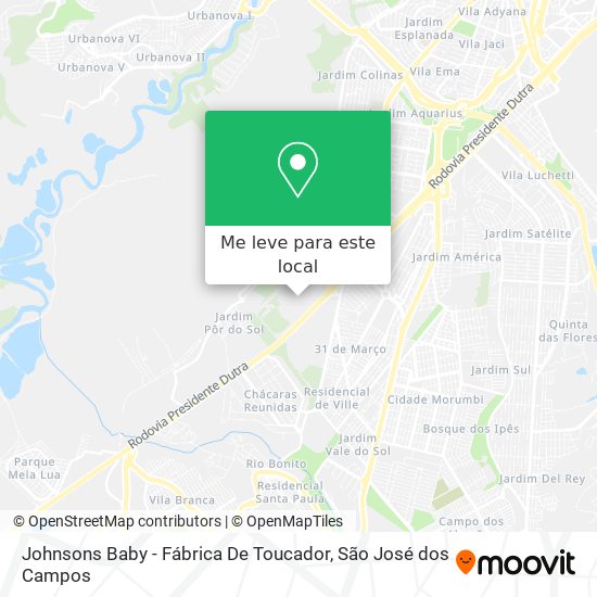 Johnsons Baby - Fábrica De Toucador mapa