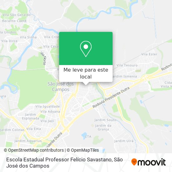 Escola Estadual Professor Felício Savastano mapa