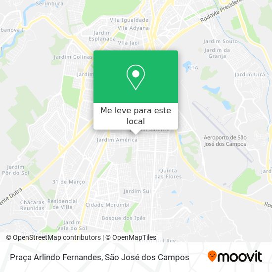 Praça Arlindo Fernandes mapa