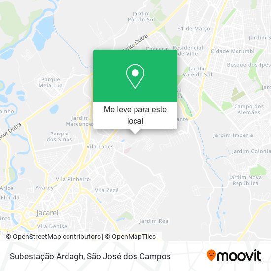 Subestação Ardagh mapa