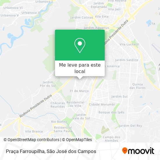 Praça Farroupilha mapa