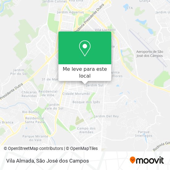 Vila Almada mapa