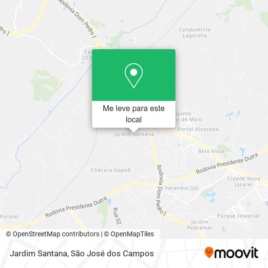 Jardim Santana mapa