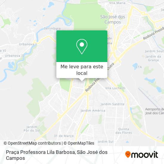 Praça Professora Lila Barbosa mapa