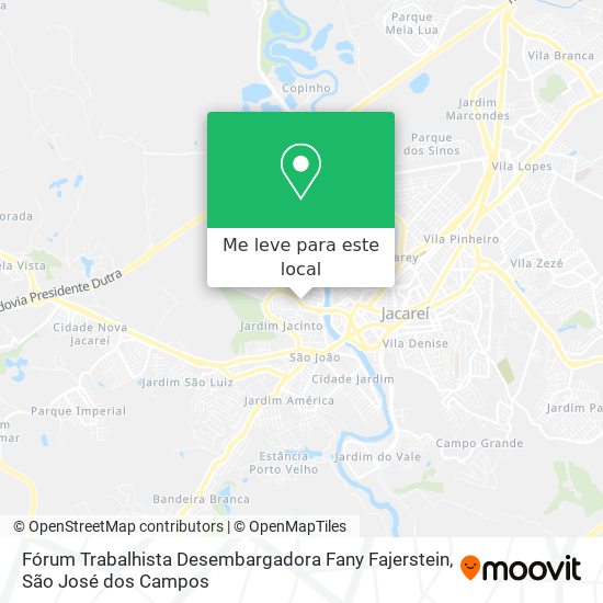 Fórum Trabalhista Desembargadora Fany Fajerstein mapa