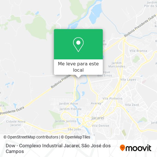 Dow - Complexo Industrial Jacareí mapa