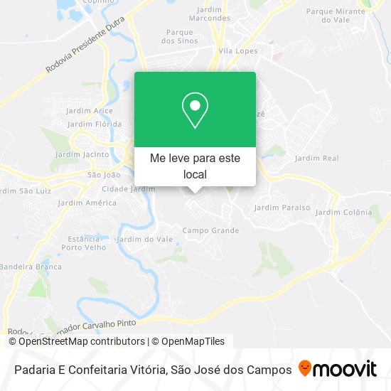 Padaria E Confeitaria Vitória mapa
