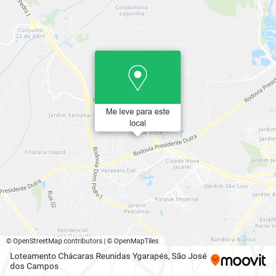 Loteamento Chácaras Reunidas Ygarapés mapa