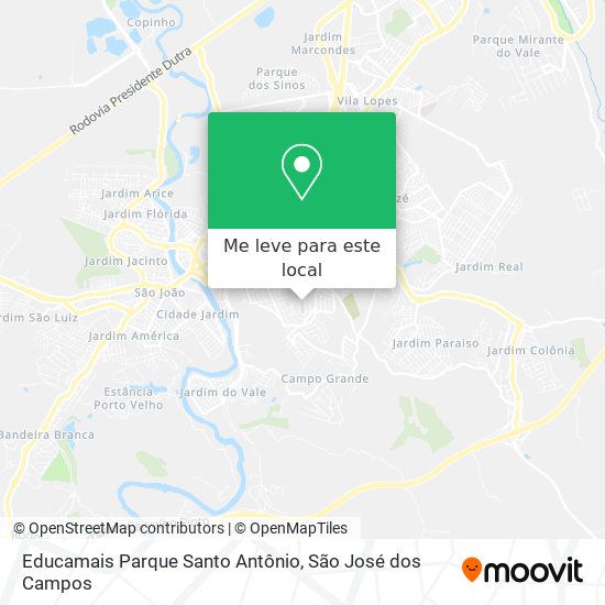 Educamais Parque Santo Antônio mapa