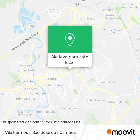 Vila Formosa mapa