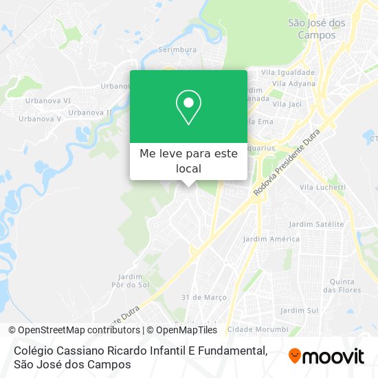 Colégio Cassiano Ricardo Infantil E Fundamental mapa